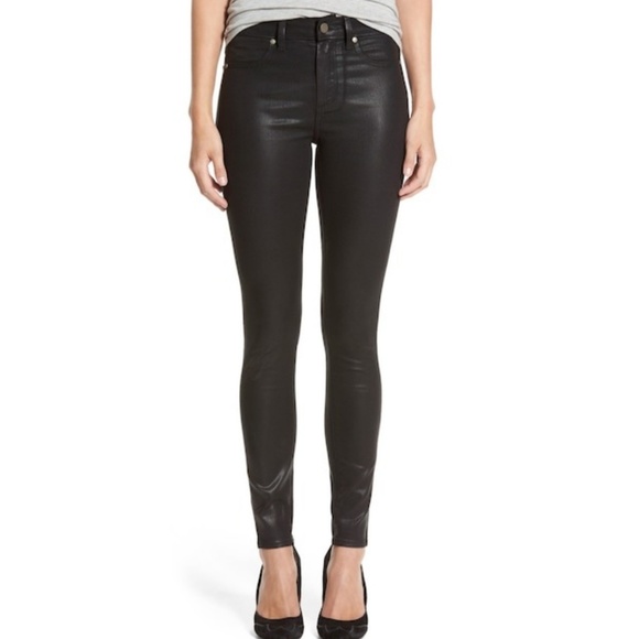 PAIGE Denim - Paige • Hoxton Ultra Skinny High Rise Coated Jeans